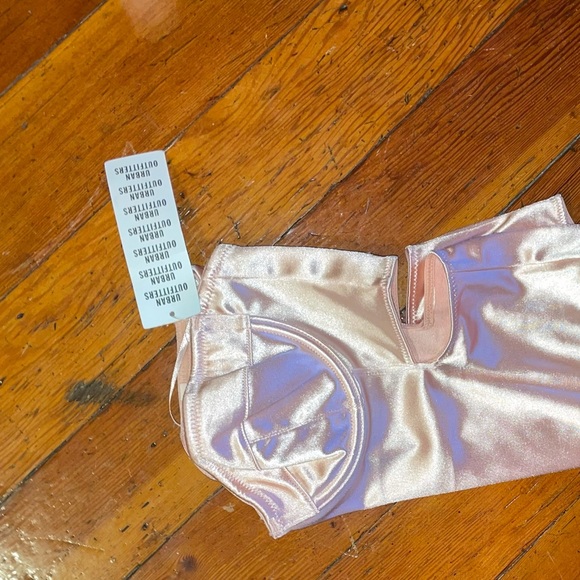 Urban Outfitters Out From Under Pink Silk Bodysuit - Picture 5 of 5